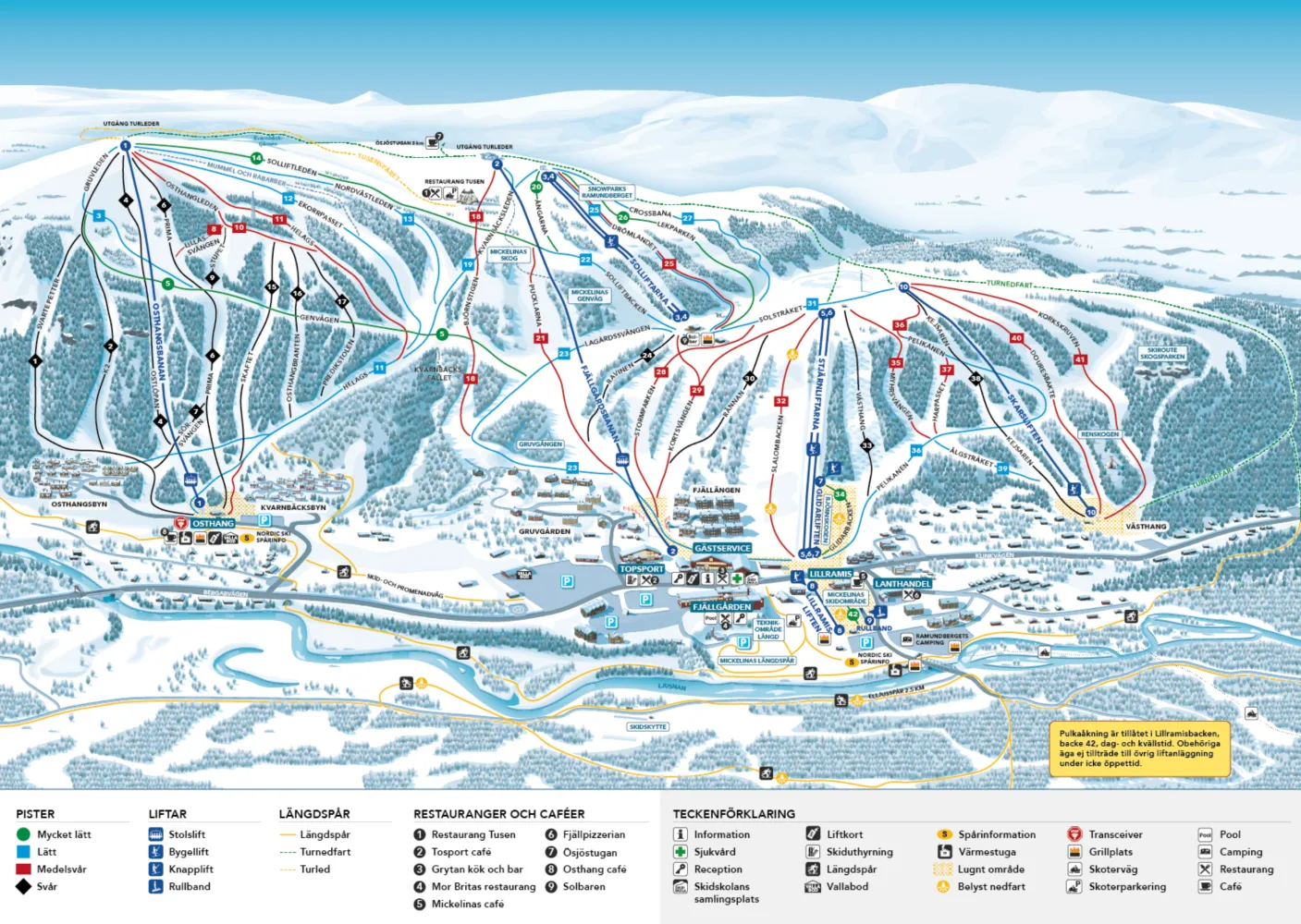 Ramundberget Pistkarta